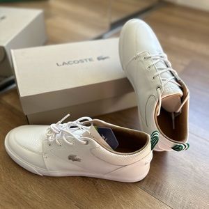Lacoste Men’s sneakers natural leather 9m size